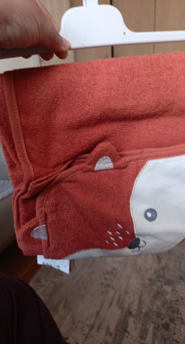 Kahverengi Erkek Çocuk Nakışlı Bornoz ve Havlu - Görsel 2