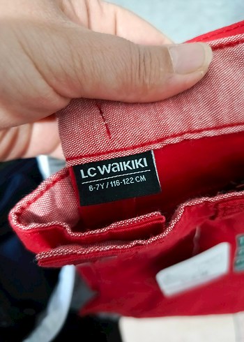 LC Waikiki Kırmızı Fermuarlı Erkek Çocuk Pantolonu