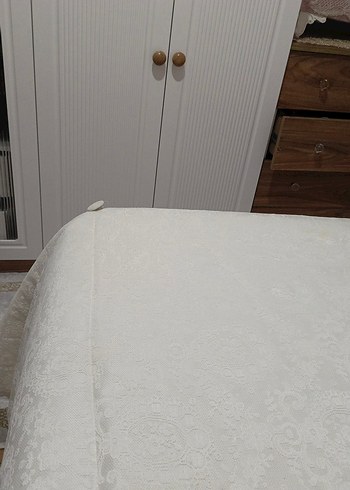 Beyaz Düz Desen Yatak Örtüsü - Görsel 5