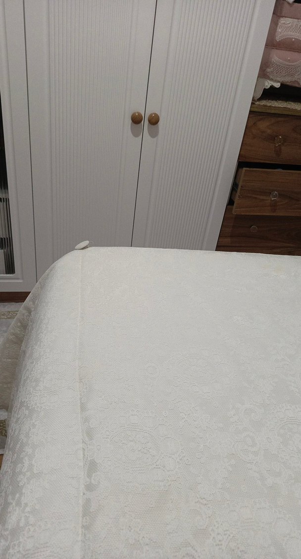 Beyaz Düz Desen Yatak Örtüsü - Görsel 5