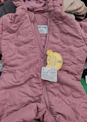 Kız Bebek Pembe Fermuarlı Tulum - Görsel 2