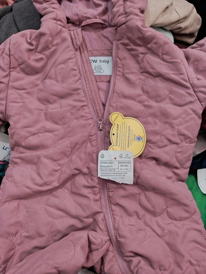 Kız Bebek Pembe Fermuarlı Tulum - Görsel 2