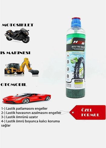 lastik tamir sıvısı 
Araç Lastik Sızdırmazlık Sıvısı 300 ml - Görsel 2
