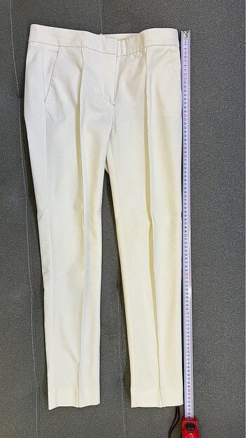 Mango Suit kırık beyaz pantolon - Görsel 4