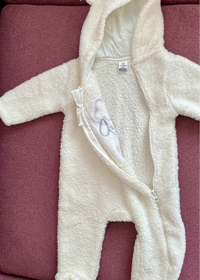LCW kız bebek peluş tulum - Görsel 4