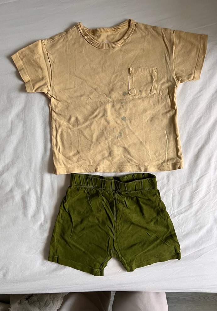 Pamuklu Kısa Kollu Erkek Bebek Takımı - Görsel 2