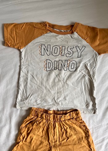 Sarı Gri Baskılı Bebek Erkek Takım - Görsel 2