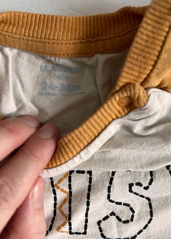 Sarı Gri Baskılı Bebek Erkek Takım - Görsel 3