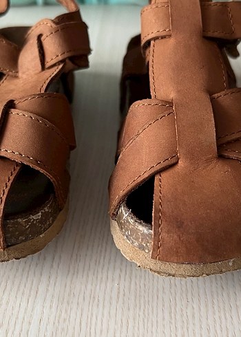 Deri Kahverengi Tokalı Erkek Çocuk Sandalet - Görsel 6