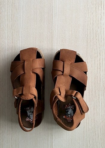 Deri Kahverengi Tokalı Erkek Çocuk Sandalet - Görsel 3