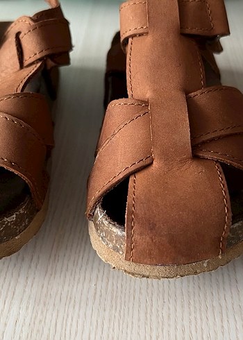 Deri Kahverengi Tokalı Erkek Çocuk Sandalet - Görsel 5
