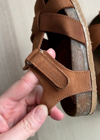 Deri Kahverengi Tokalı Erkek Çocuk Sandalet - Görsel 9