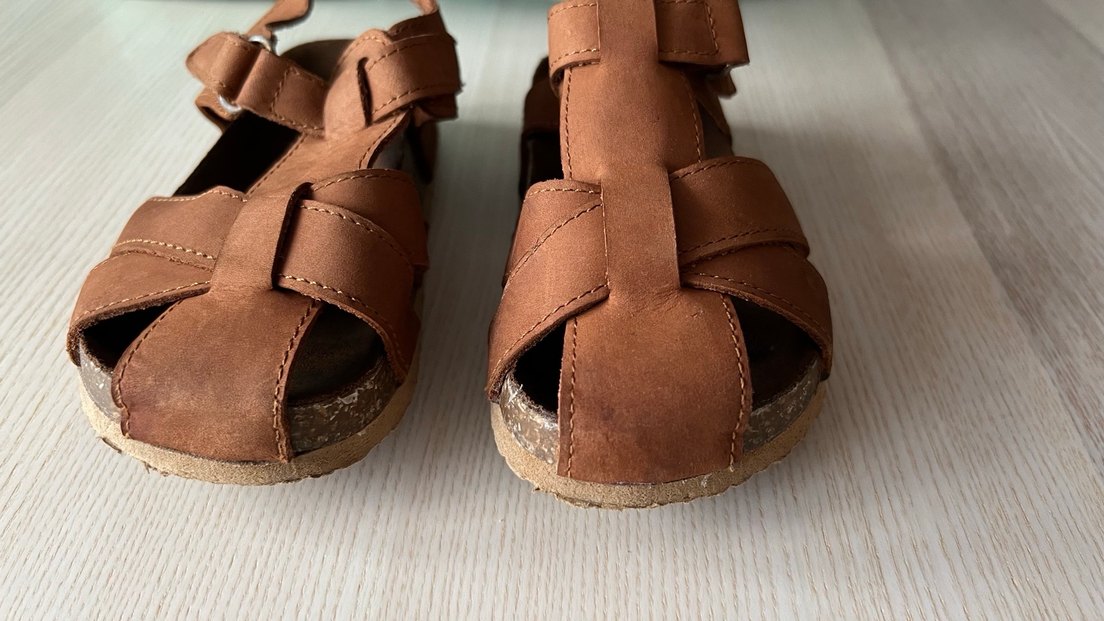 Deri Kahverengi Tokalı Erkek Çocuk Sandalet - Görsel 5