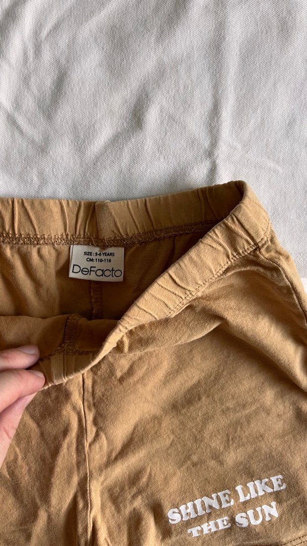 Beyaz Gri Baskılı Kısa Kollu Bebek Takımı - Görsel 4