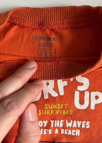 Gri Şortlu Turuncu Baskılı Bebek Takımı - Görsel 3