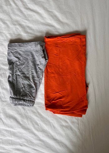 Gri Şortlu Turuncu Baskılı Bebek Takımı - Görsel 5