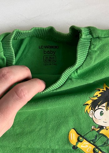 Yeşil Baskılı Erkek Bebek Kısa Kollu Takım - Görsel 2