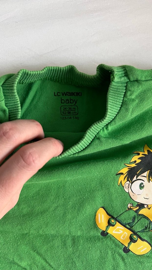 Yeşil Baskılı Erkek Bebek Kısa Kollu Takım - Görsel 2