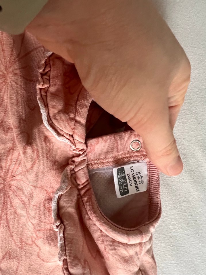 Dantel Detaylı Pembe Bebek Kız Tulum - Görsel 4