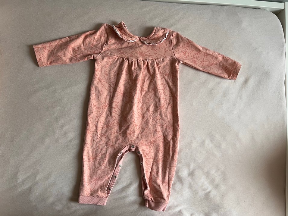 Dantel Detaylı Pembe Bebek Kız Tulum - Görsel 2