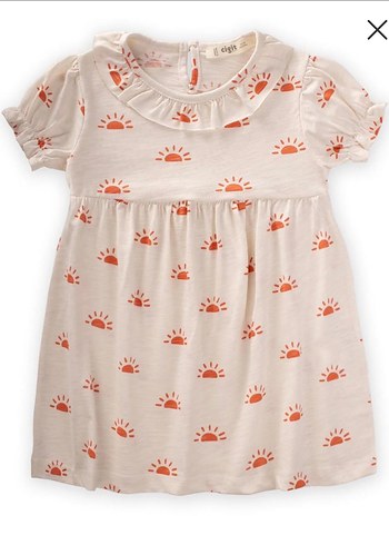 Beyaz Kız Çocuk Bohem Elbise - Görsel 2