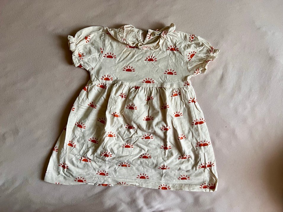 Beyaz Kız Çocuk Bohem Elbise - Görsel 3