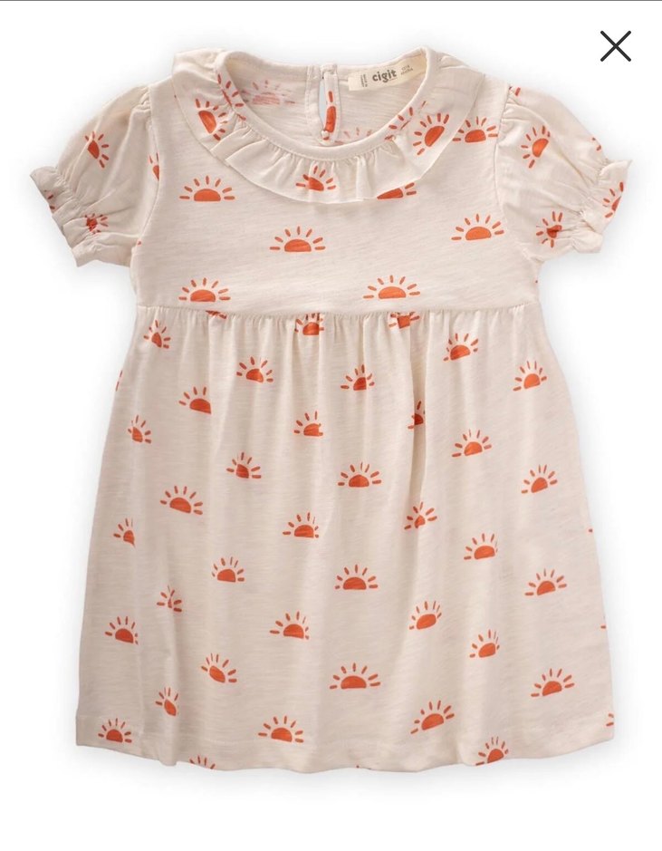 Beyaz Kız Çocuk Bohem Elbise - Görsel 2