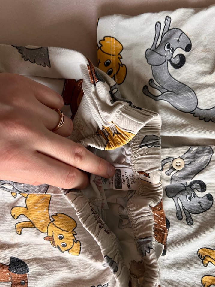 Kahverengi  Köpek baskılı pijama takımı - Görsel 4