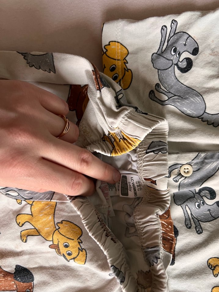 Kahverengi  Köpek baskılı pijama takımı - Görsel 5