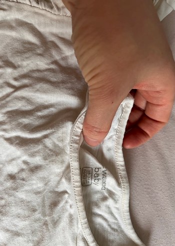 Kız Bebek Beyaz Kısa Kollu Takım - Görsel 5