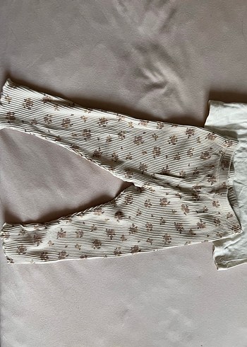 Kız Bebek Beyaz Kısa Kollu Takım - Görsel 7