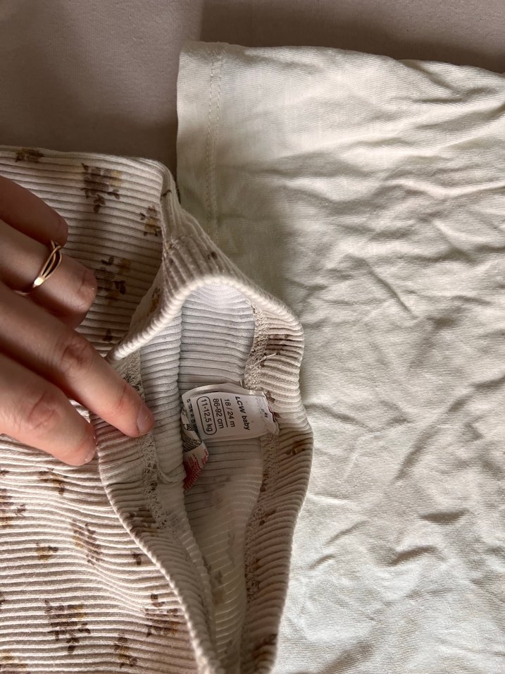 Kız Bebek Beyaz Kısa Kollu Takım - Görsel 4