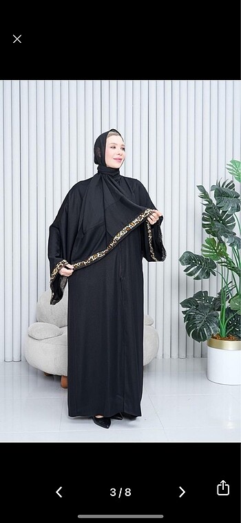 LEOPAR DESEN ABAYA TAKIM