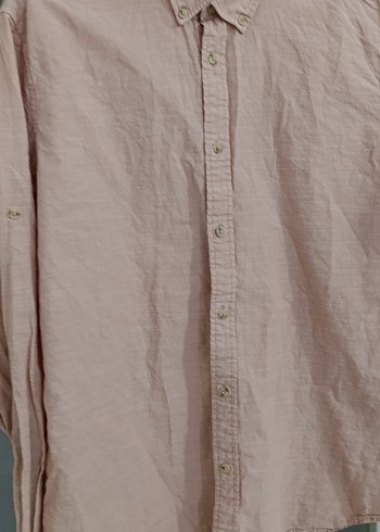 Bej Keten kadın Gömlek Uzun Kollu - Görsel 2