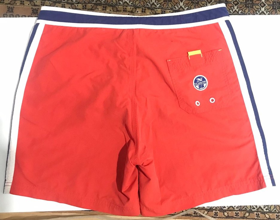 Kırmızı ve Lacivert Erkek Midi Mayo - Görsel 2