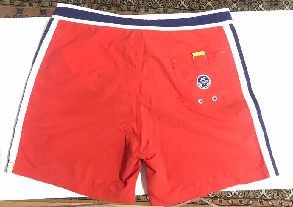 Kırmızı ve Lacivert Erkek Midi Mayo - Görsel 3