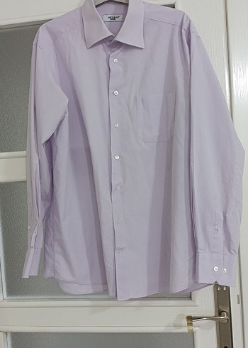 Mor Düğmeli Erkek Gömlek - Görsel 2