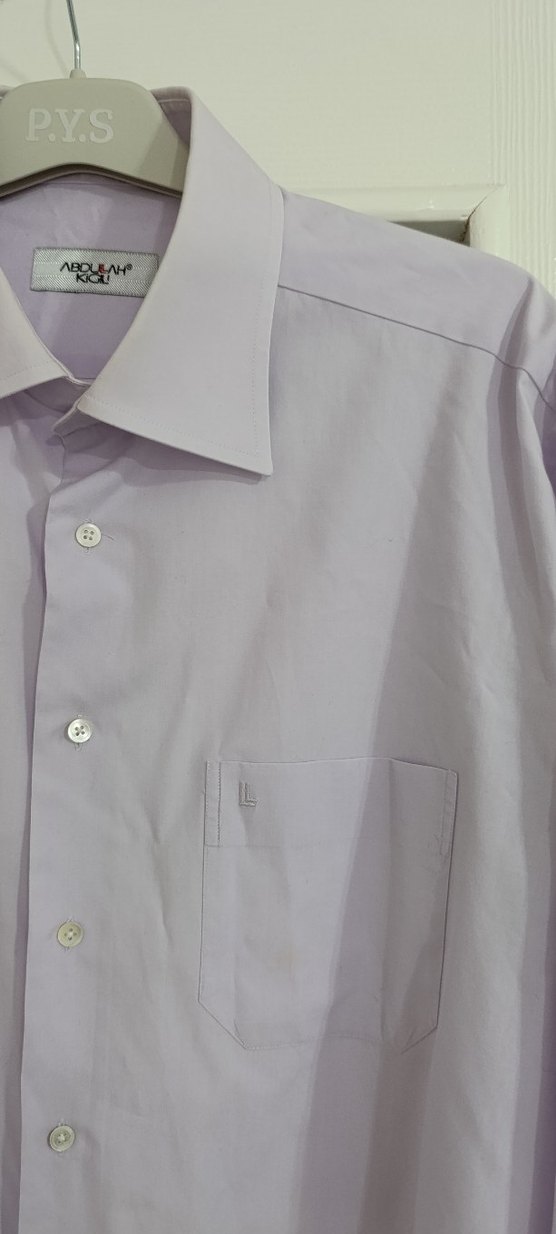 Mor Düğmeli Erkek Gömlek - Görsel 3