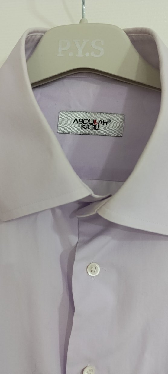 Mor Düğmeli Erkek Gömlek - Görsel 5