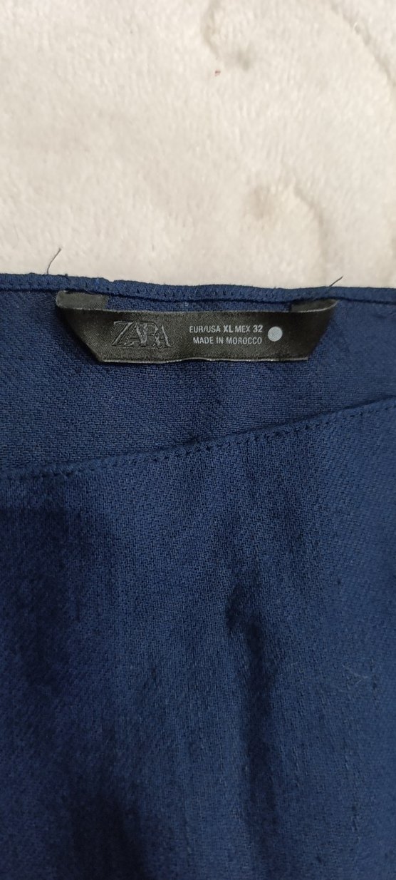 Lacivert V Yakalı Kolsuz Keten Yelek - Görsel 3