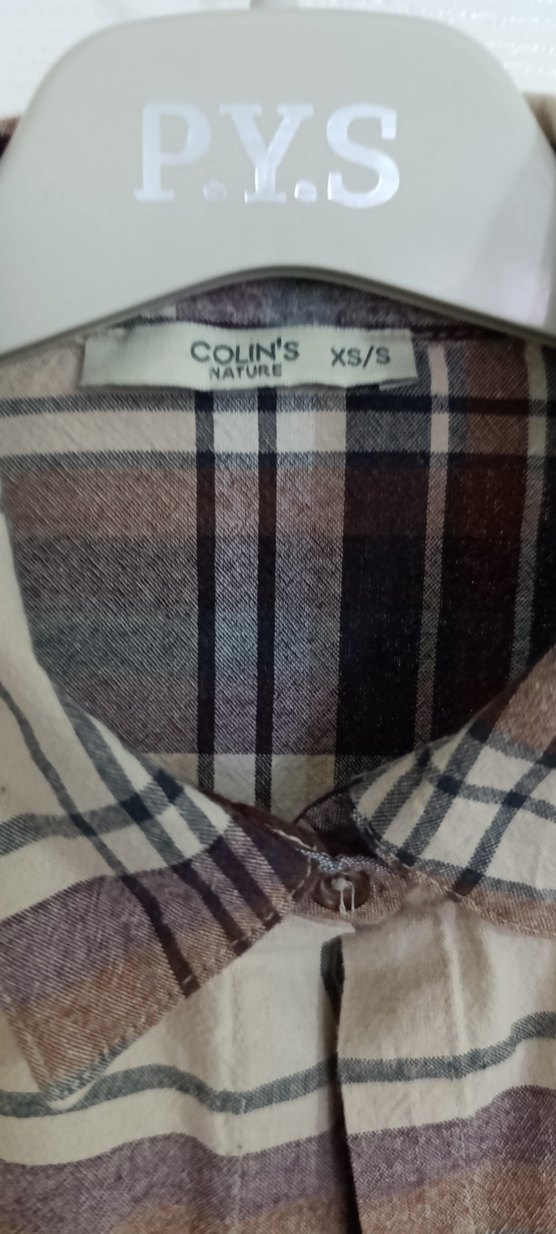 Kadın Kahverengi Düğmeli Gömlek - Görsel 5