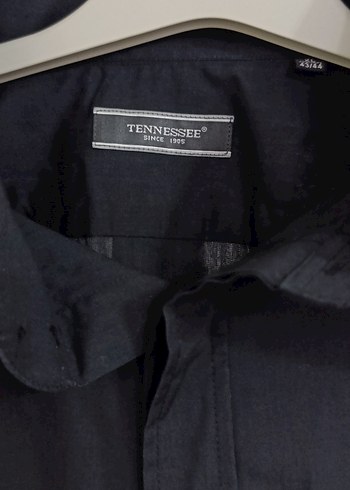 Düğmeli Siyah Keten Erkek Gömlek - Görsel 5