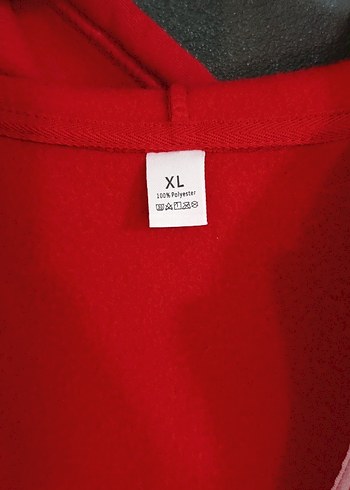 Kırmızı Fermuarlı Kadın Sweatshirt - Görsel 3