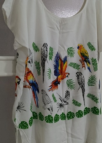 Renkli Baskılı Mini Bohem Pareo - Görsel 2