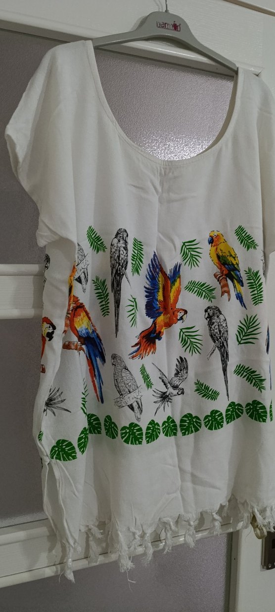 Renkli Baskılı Mini Bohem Pareo - Görsel 2