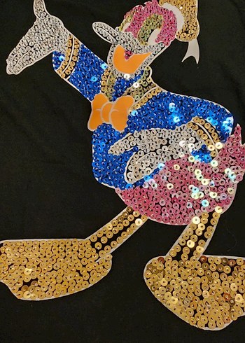 Payetli Donald duck xs beden bluz - Görsel 2