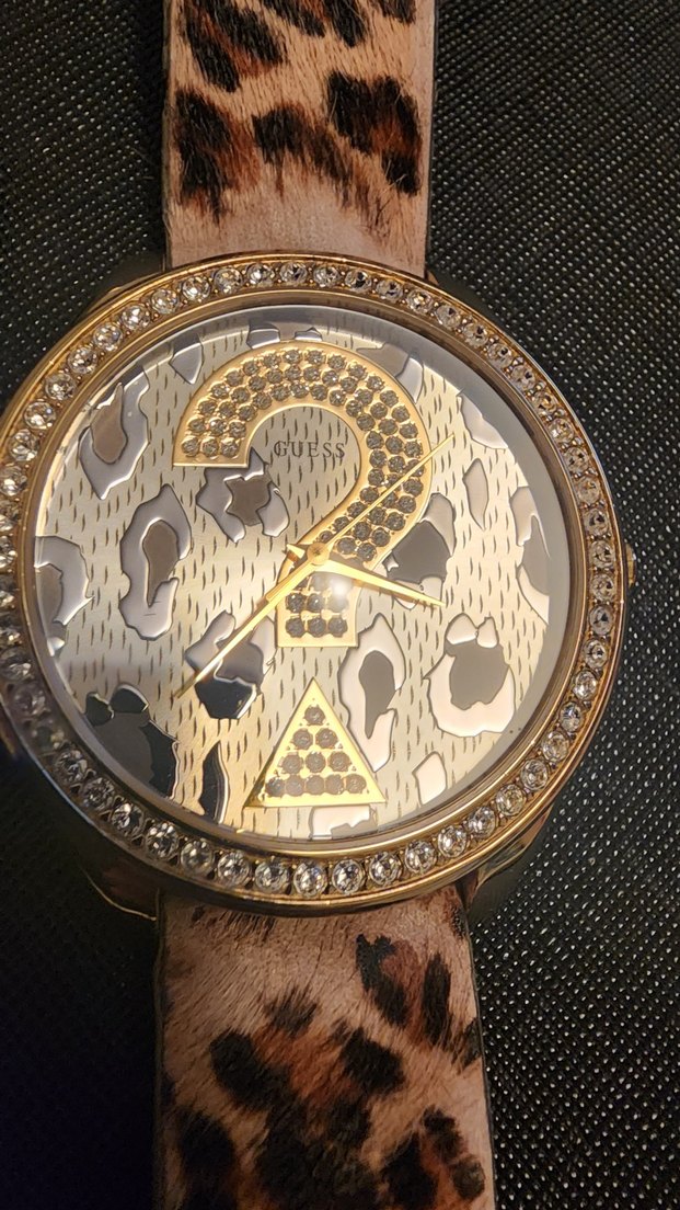 ORJINAL GUESS Kahverengi Leopar Desenli Kadın Kol Saati - Görsel 2