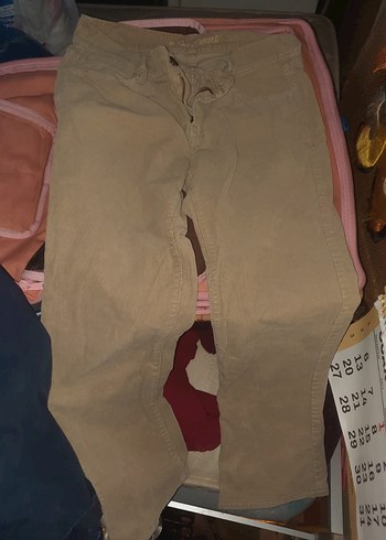 Kahverengi Kadın Süet Dar Kesim Pantolon