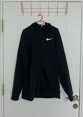 Siyah Nike Fermuarlı Erkek Sweatshirt