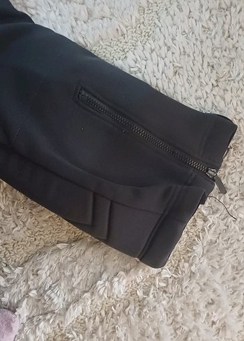 kadın Siyah Kayak Pantolonu Askılı - Görsel 3